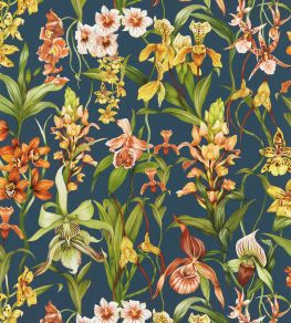 Kalina Wallpaper by Harlequin Midnight / Baked Terracotta / Nectar Kalina Wallpaper by Harlequin Midnight / Baked Terracotta / Nectar