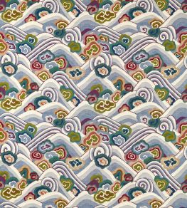 Kanagawa Fabric by Harlequin Indigo/Maroon Kanagawa Fabric by Harlequin Indigo/Maroon