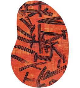 Kanji Peanut Rug by Louis De Poortere Ginger Chocolat