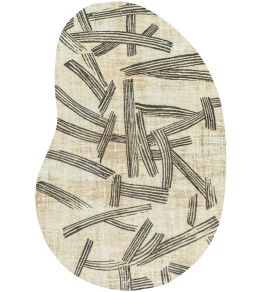 Kanji Peanut Rug by Louis De Poortere Slate Kanji Peanut Rug by Louis De Poortere Slate
