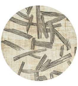 Kanji Round Rug by Louis De Poortere Slate