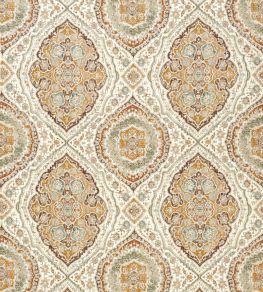 Karabali Fabric by Nina Campbell Ochre/Eucalyptus
