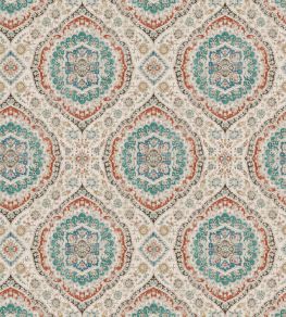 Karabali Wallpaper by Nina Campbell Teal/Russet Karabali Wallpaper by Nina Campbell Teal/Russet