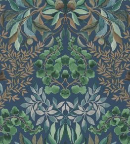 Karakusa Wallpaper by Designers Guild Midnight Karakusa Wallpaper by Designers Guild Midnight
