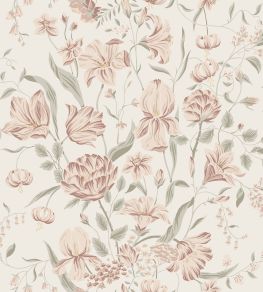 Karins Bukett Wallpaper by Sandberg Powder Pink Karins Bukett Wallpaper by Sandberg Powder Pink