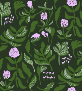 Kasvio Wallpaper by Marimekko Dark Green Kasvio Wallpaper by Marimekko Dark Green