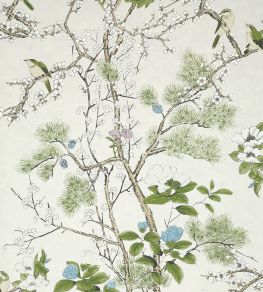 Katsura Wallpaper by Thibaut Cream and Lavender Katsura Wallpaper by Thibaut Cream and Lavender