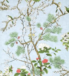 Katsura Wallpaper by Thibaut Spa Blue Katsura Wallpaper by Thibaut Spa Blue