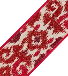 Kauai Embroidered Border Trimming by Samuel & Sons Crimson Kauai Embroidered Border Trimming by Samuel & Sons Crimson