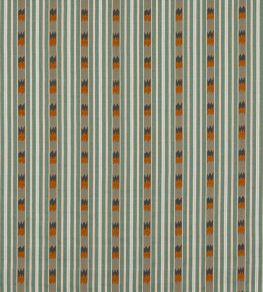 Kendra Stripe Fabric by Jane Churchill Aqua/Copper