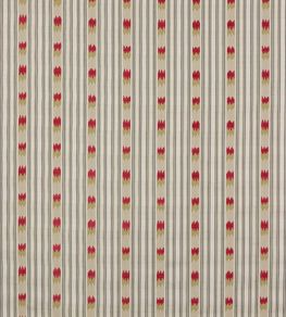 Kendra Stripe Fabric by Jane Churchill Silver/Pink
