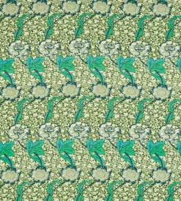 Kennet Fabric by Morris & Co Olive/Turquoise Kennet Fabric by Morris & Co Olive/Turquoise