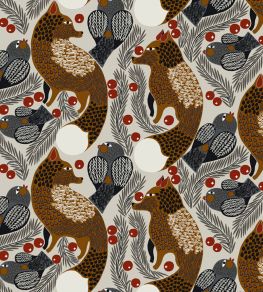 Ketunmarja Wallpaper by Marimekko Grey/Brown