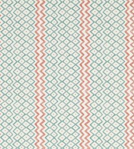 Khes Wallpaper by Sanderson Udaipur Blue/Aleppo Pepper Khes Wallpaper by Sanderson Udaipur Blue/Aleppo Pepper