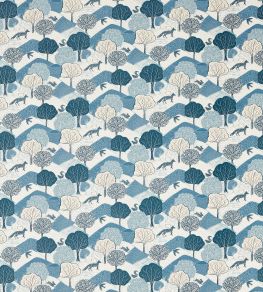 Kielder Fabric by Clarke & Clarke Midnight Kielder Fabric by Clarke & Clarke Midnight