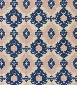 Kilim Fabric by Barneby Gates Navy/Pink Kilim Fabric by Barneby Gates Navy/Pink
