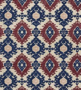 Kilim Fabric by Barneby Gates Red/Navy Kilim Fabric by Barneby Gates Red/Navy