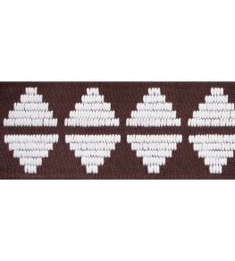 Kings Point Tape Trimming by Thibaut Chocolate Kings Point Tape Trimming by Thibaut Chocolate