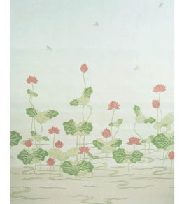 Kireina Lotus Panel Set Mural by Schumacher Coral Ivory Kireina Lotus Panel Set Mural by Schumacher Coral Ivory