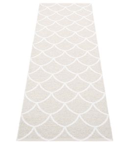 Kotte Runner Rug by Pappelina Fossil Grey/White