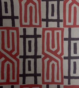 Kuba Fabric by Titley and Marr Teal & Terracotta Kuba Fabric by Titley and Marr Teal & Terracotta