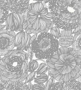 Kurjenpolvi Wallpaper by Marimekko Grey Kurjenpolvi Wallpaper by Marimekko Grey