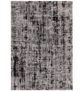 Kuza Abstract Rug by Asiatic Black
