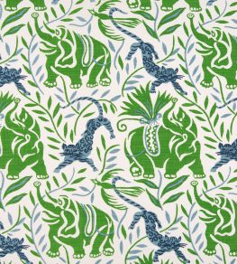 La Jungle Fabric by Christopher Farr Cloth Green La Jungle Fabric by Christopher Farr Cloth Green