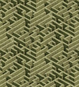 Labyrinth Fabric by Josephine Munsey Olive Labyrinth Fabric by Josephine Munsey Olive
