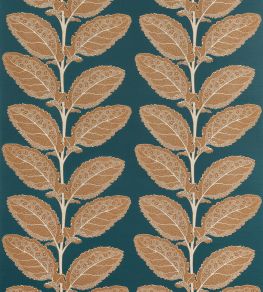 Lacinato Fabric by Thibaut Ochre and Mineral Lacinato Fabric by Thibaut Ochre and Mineral