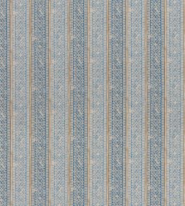 Ladbroke Stripe Fabric by Mulberry Home Blue Ladbroke Stripe Fabric by Mulberry Home Blue