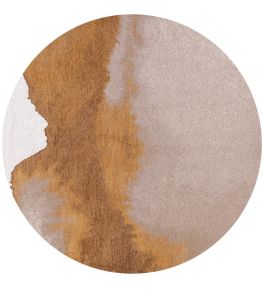 Lagoon Round Rug by Louis De Poortere Chestnut
