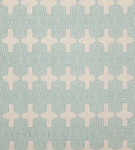 Laguna Fabric by Christopher Farr Cloth Turquoise