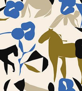 Laidun Wallpaper by Marimekko Blue Laidun Wallpaper by Marimekko Blue