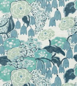 Laura Fabric by Anna French Blue Laura Fabric by Anna French Blue