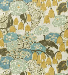 Laura Fabric by Anna French Sage and Gold Laura Fabric by Anna French Sage and Gold