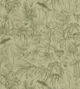 Le Cap Wallpaper by Caselio Vert Kaki