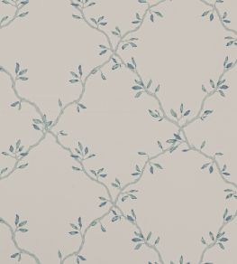 Leaf Trellis Wallpaper by Colefax and Fowler Old Blue Leaf Trellis Wallpaper by Colefax and Fowler Old Blue