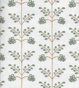 Leaf Trellis Fabric by Kate Medlicott Antique Green