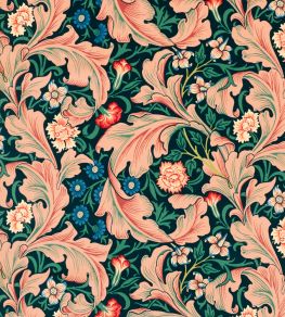 Leicester Velvet Fabric by Morris & Co Cosmo Pink/Indigo Leicester Velvet Fabric by Morris & Co Cosmo Pink/Indigo