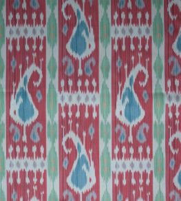 Leila Ikat Fabric by Titley and Marr Cherry & Jade