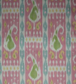 Leila Ikat Fabric by Titley and Marr Rose & Green