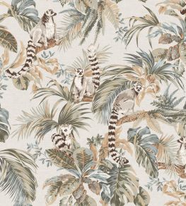 Lemuri Wallpaper by Jannelli&Volpi Brown Lemuri Wallpaper by Jannelli&Volpi Brown