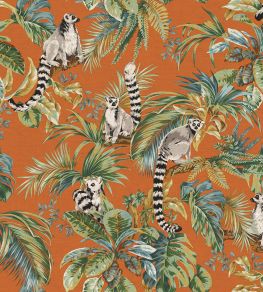 Lemuri Wallpaper by Jannelli&Volpi Orange Lemuri Wallpaper by Jannelli&Volpi Orange