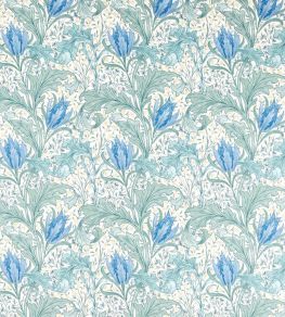 Lent Lily Fabric by Morris & Co Cornflower Blue Lent Lily Fabric by Morris & Co Cornflower Blue