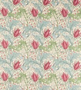 Lent Lily Fabric by Morris & Co Plum/Bayleaf