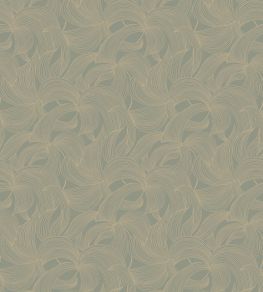Leontine Wallpaper by Casamance Gris bleu/dore Leontine Wallpaper by Casamance Gris bleu/dore
