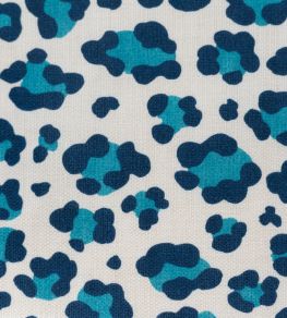 Leopard Spot Fabric by Titley and Marr Indigo & Turquoise Leopard Spot Fabric by Titley and Marr Indigo & Turquoise