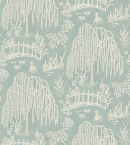 Les Saules Wallpaper by Nina Campbell Aqua