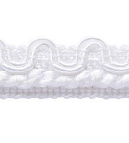 Lezardes Crete Gimp 13mm Trimming by Houles Blanc Lezardes Crete Gimp 13mm Trimming by Houles Blanc